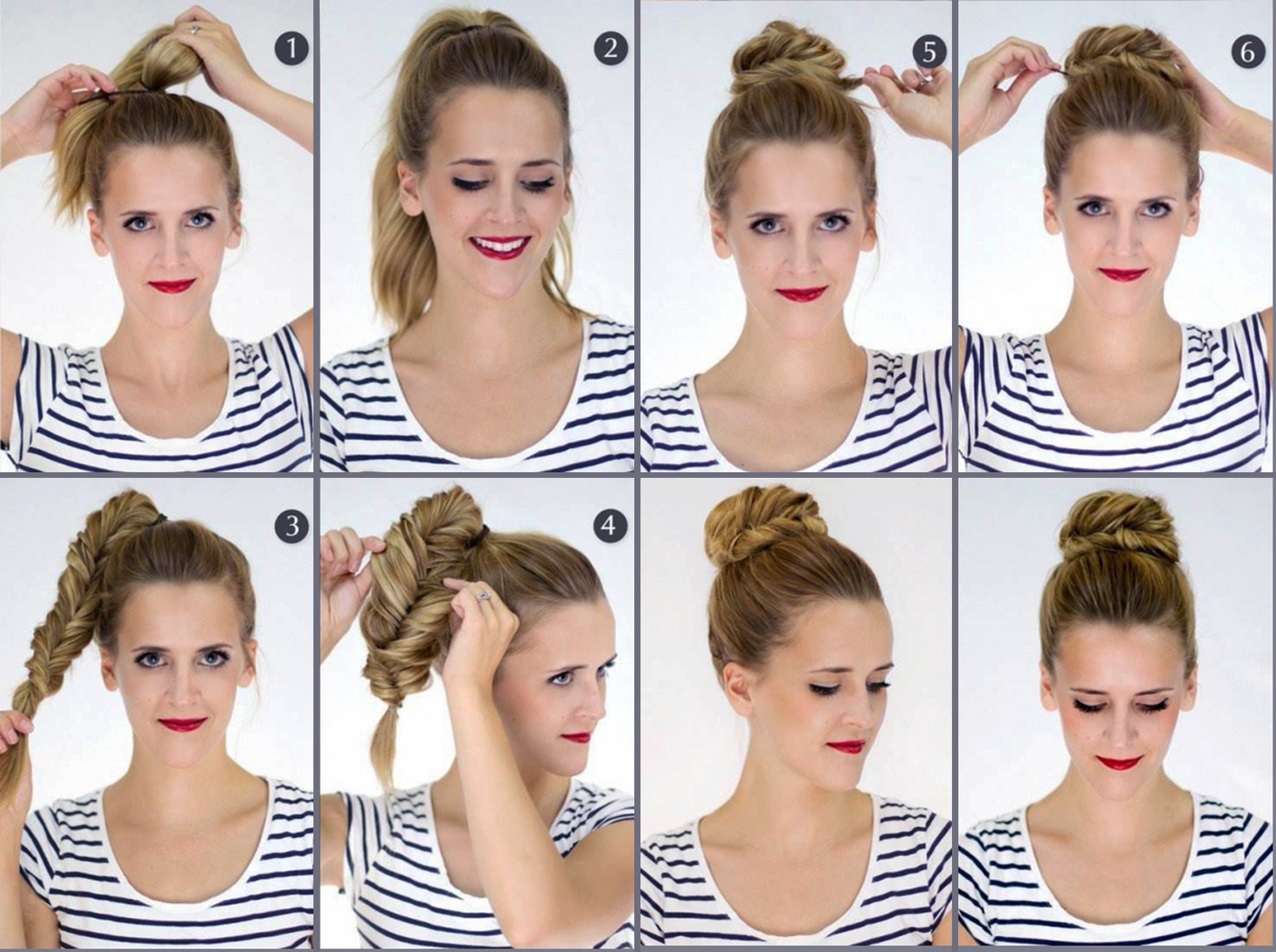 1. Cute blonde hair bun tutorial - wide 4