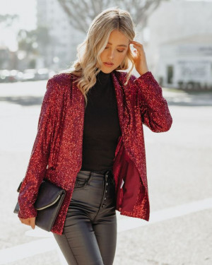 Sequin Blazer Outfits For Women