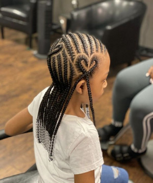 Lemonade braids, kids hairstyles for girls braids | Long hair,  hair clip,  black hair