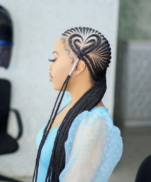 Fulani tribal braids, electric blue Instagram fashion with braid | Long hair,  black hair,  box braids
