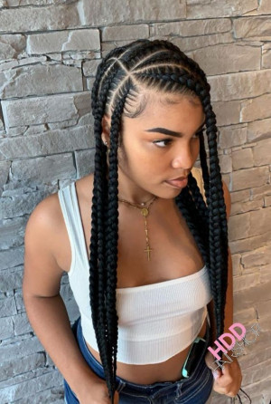 Instagram dress with braid, braids for black hair | lemonade tribal braids