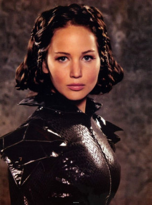 Katniss hunger games hairstyles, black outfit inspiration | Beauty.m,  long hair,  jheri curl