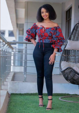 Best ankara tops on jeans, look inspiration ankara top styles african wax prints, ankara wrap top