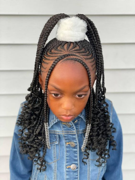 Cornrows & ponytails ideas, kids hairstyles, little girl hairstyles