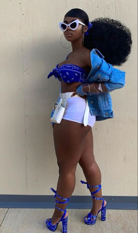 Light Blue Crop Top, Baddie Birthday Clothing Ideas With White Shorts