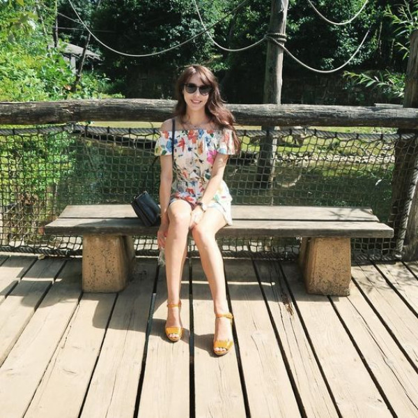 Her Floral Off-Shoulder Dress and Mustard Heels Spark Joy on a Sunny Day!