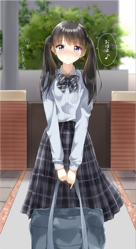 Girl in anime uniform