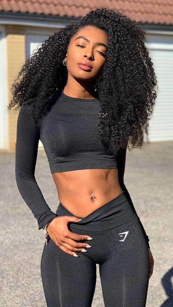 Look inspiration gym shark women gymshark cotton thong, active pants, jheri curl, yoga pant, black girls with style