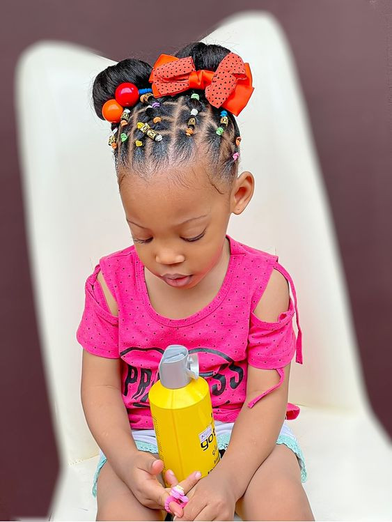 Birthday hair style for baby girl