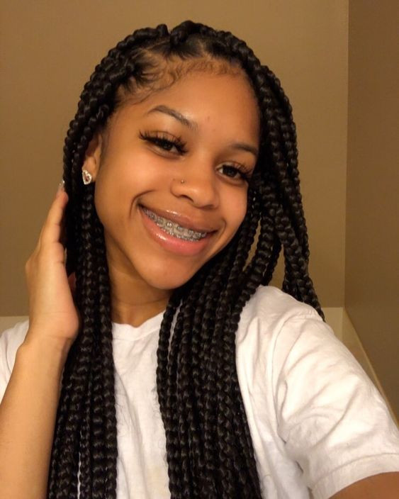 Black girl box braids, hair extension