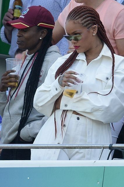 Rihanna straight back cornrows, protective hairstyle