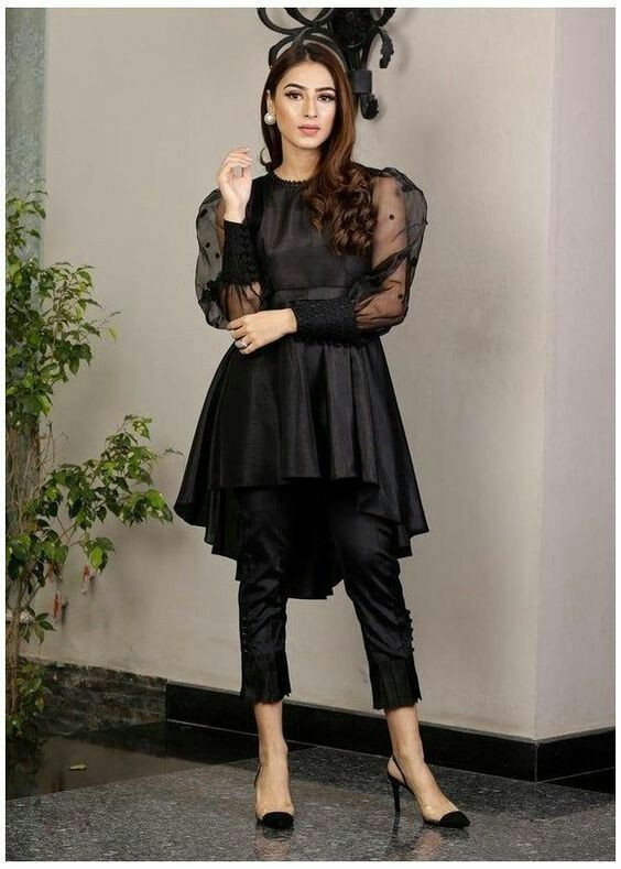Black dress design for girl
