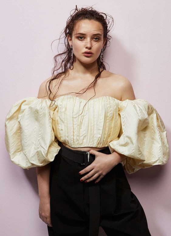 Outfit ideas bazaar katherine langford work of art, katherine langford, harper's bazaar, 13 reasons why, day dress