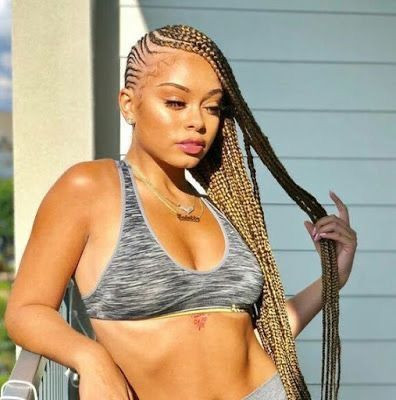 Pegadas sueltas trenzas africanas african-american hair, crochet braids, fulani braids, swimsuit top, box braids, long hair