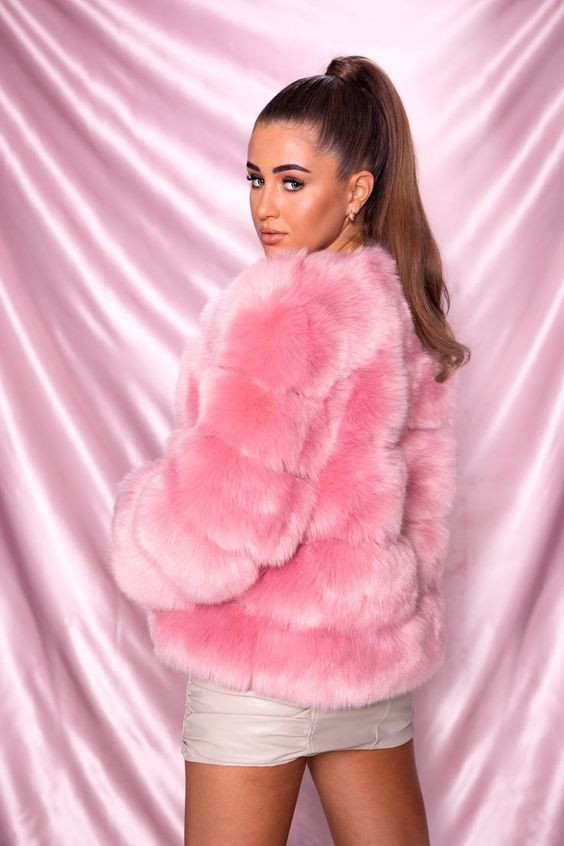 21 Birthday Outfit Attires Ideas Pink Sweater, Fur Clothing