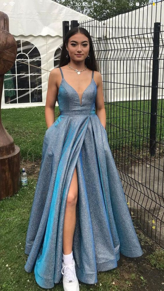 Light Blue Evening Dress Maxi Wrap Skirts Fit & Flare Dress, Birthday Outfit Fashion Tips, Sneaker Ball Outfit Ideas | Ball gown, formal wear, evening gown, party-prom dress, bridal party dress