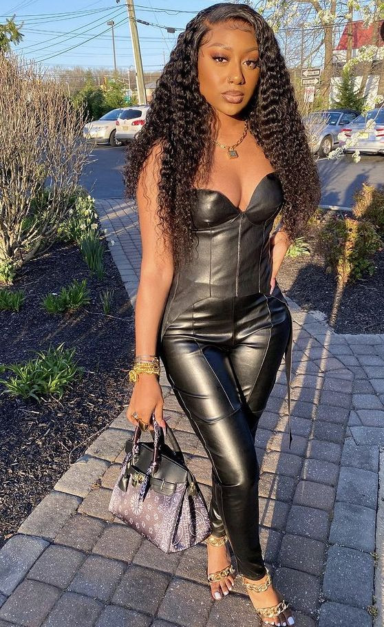 Black Leather Dress, Baddie Birthday Outfits For Black Teenage Girl