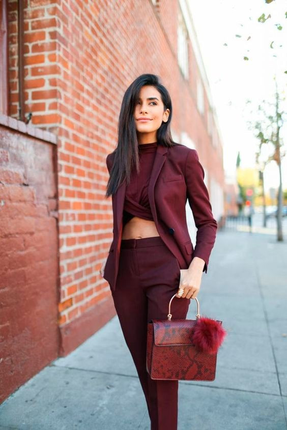 Classy Business Fashion Wear With Purple And Violet Suit Jackets Tuxedo, Business Outfit Ideas | Monochrome outfit, monochromatic colors