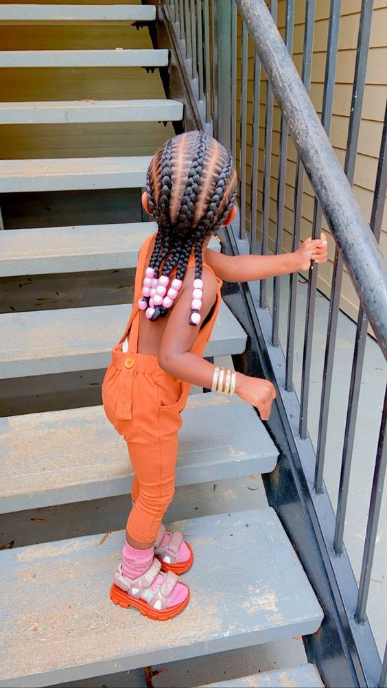 kids braids with beads hairstyles, lil girl hairstyles