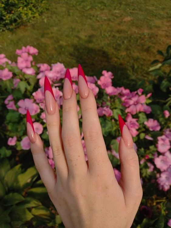 Most beautiful red ombre nails and ideas, red nail art designs