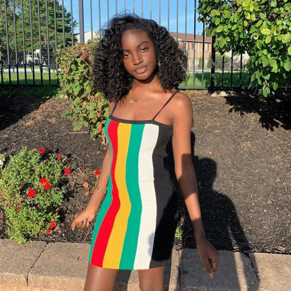 Who can resist this pretty black girl's sensational stripes? Definitely not us!