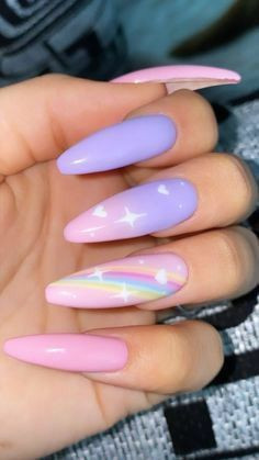 Kawaii Long Nail Designs, manicure nail designs