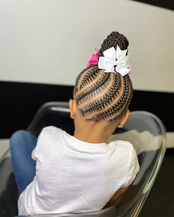 Dresses ideas kids braided bun masai twist beauty, protective hairstyle, hair accessory