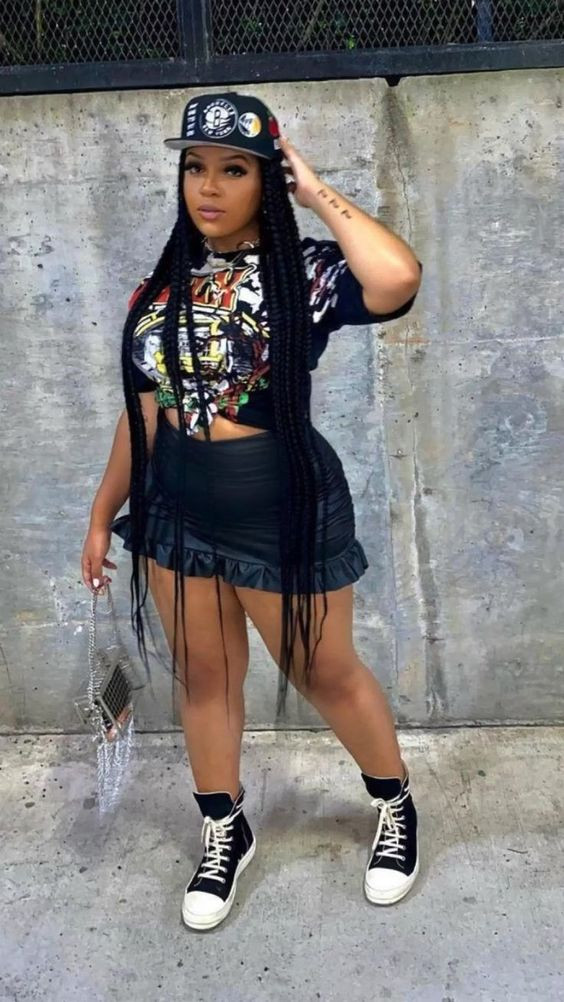 Baddie Concert Fashion Wear With Black Crop Top, Fashion Accessory | Girls' outfit, fashion design, sparkle all day, fashion accessory, plus-size clothing, kids birthday outfit