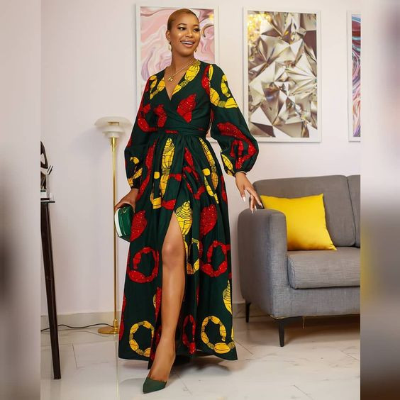 Hot african print dress women dress kitenge designs