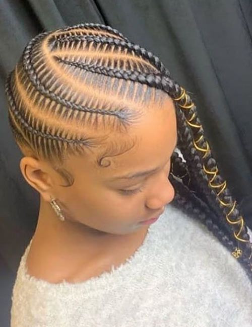 Creative lemonade braids small cute claw clip, fulani braids, box braids, long hair