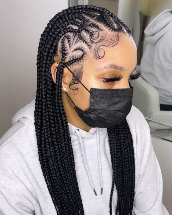 Lookbook fashion tribal knotless braids, african hair braiding styles