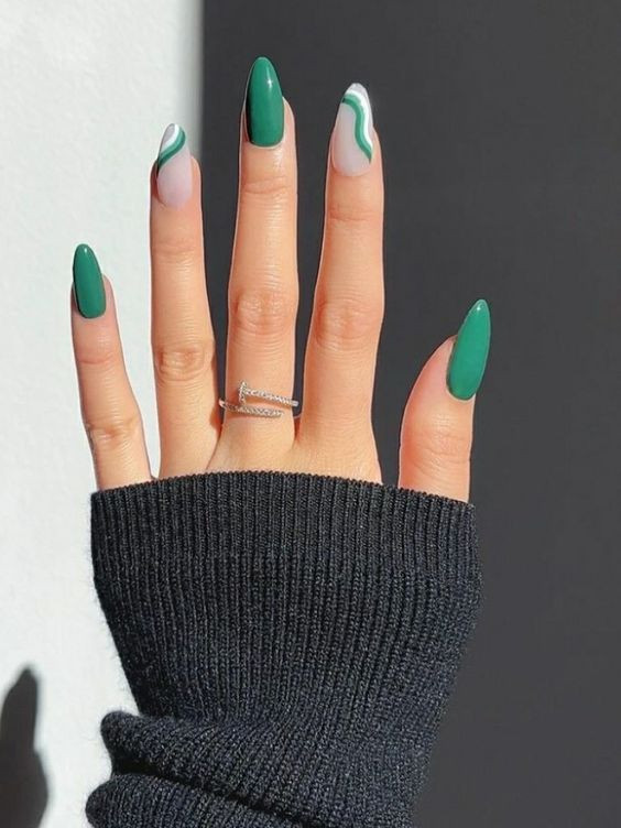 Look inspiration sage green nails 2022, fashion accessory