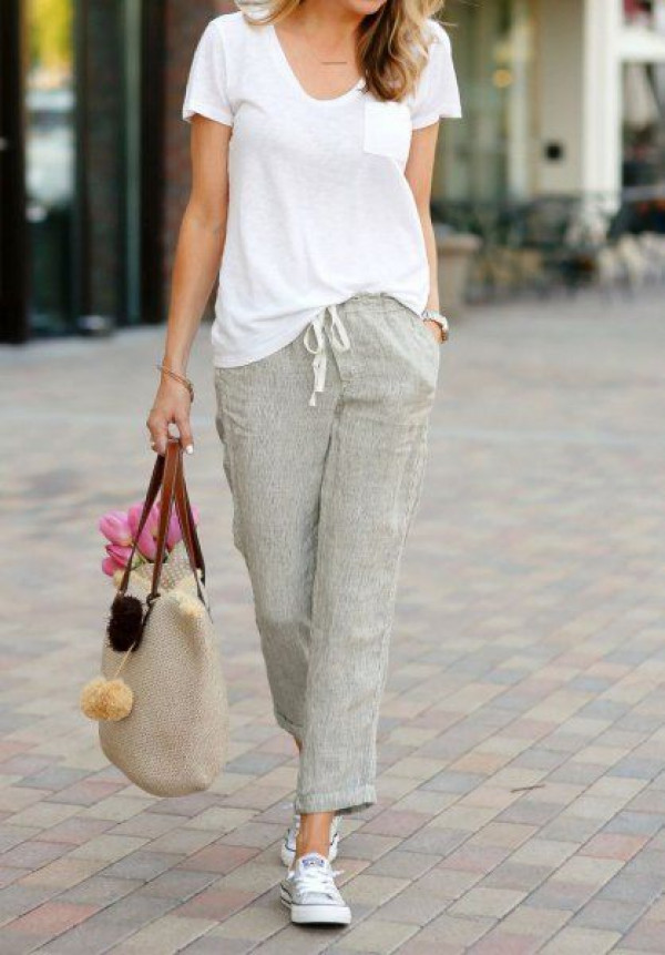 Linen Pants and Converse: The Perfect Combination for a Stylish Trend!