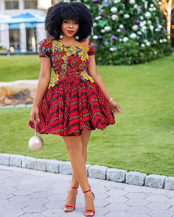 Stylish african red dresses for ladies