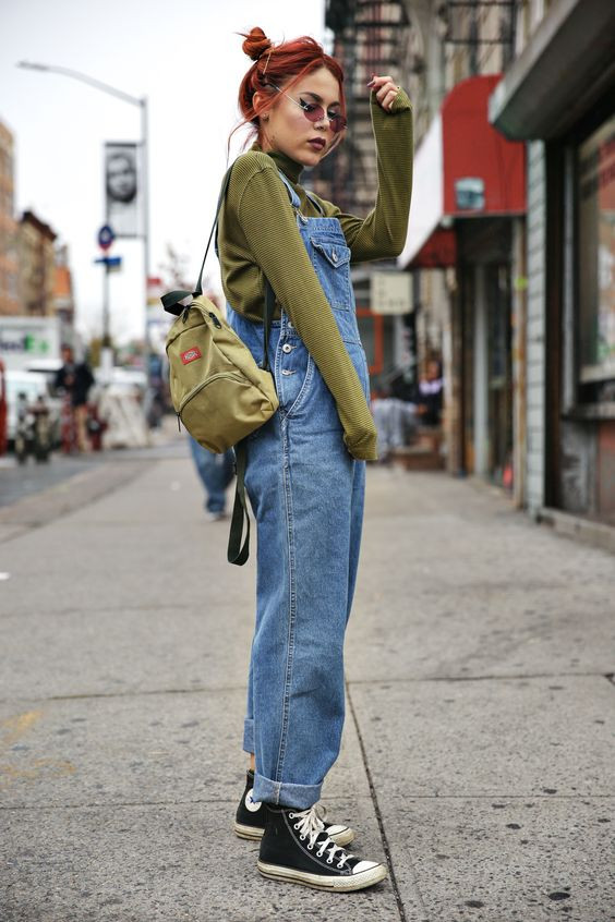 Outfit ideas converse and overalls, outfit for teenagers