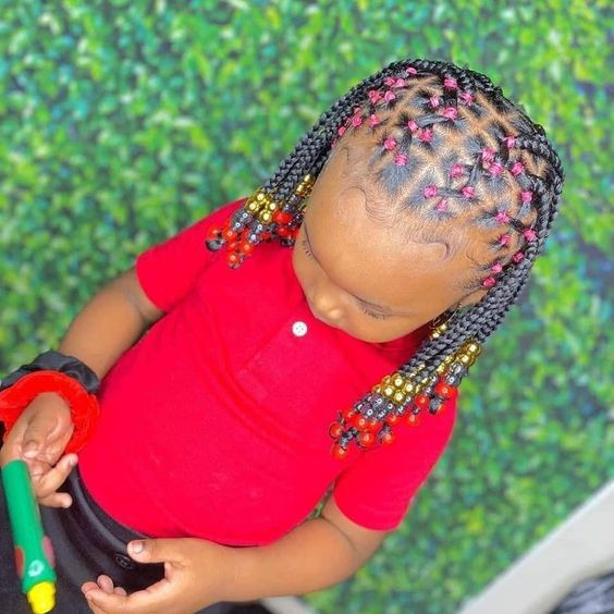 Medium box braids for kids