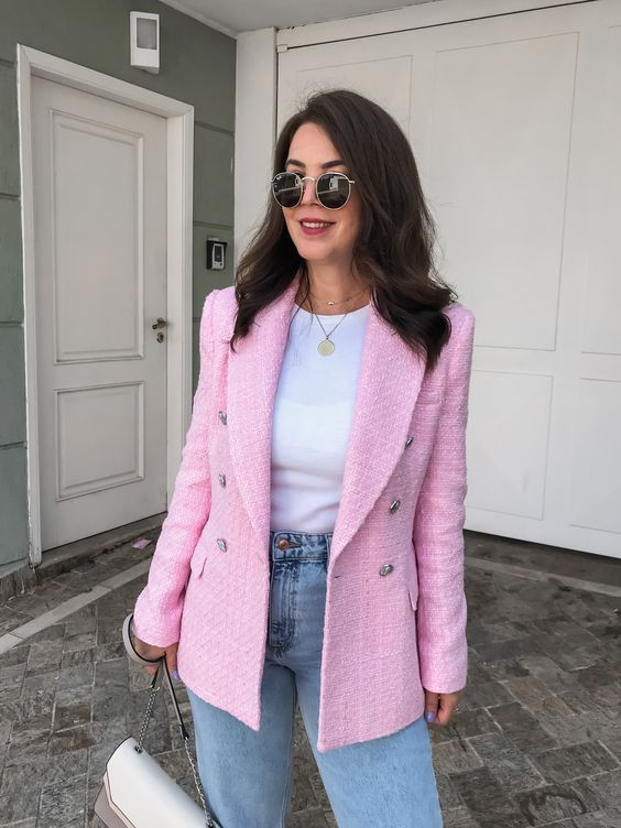 Pink Suit Jackets And Tuxedo, Classy Blazer Fashion Ideas With Jeans, Coat | Suit jacket