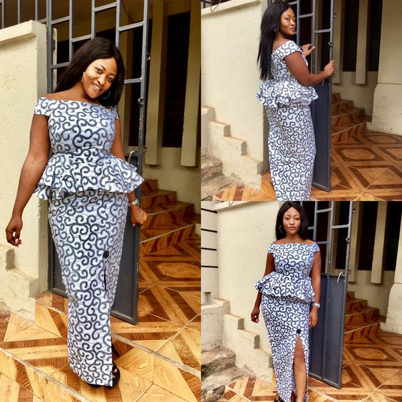 Kaba Ankara Funeral Dress Styles Cloth Styles Ghanaian Black And White 