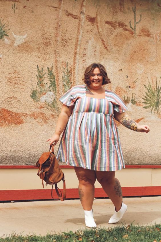 Short plus size outfit idea for summer