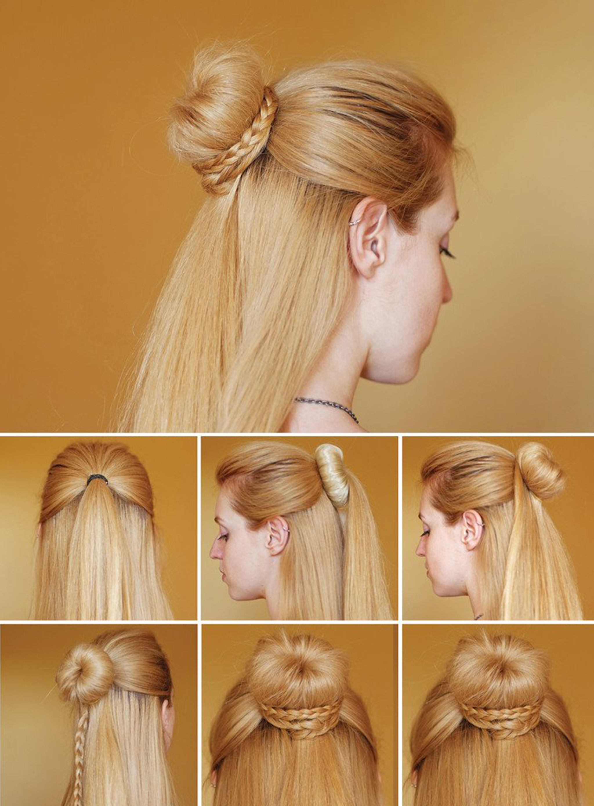 8 Amazing Braided Bun Roll Hairstyle Tutorials For Long Hair 8 Amazing Braided Bun Roll Hairstyle Tutorials For Long Hair